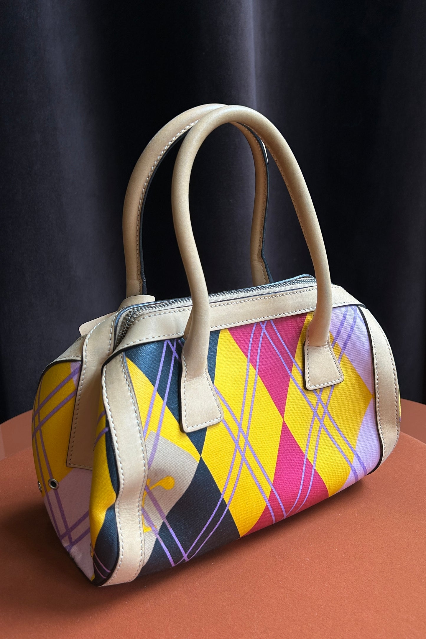 Christian Dior Bulling Arlequin Boston Bag by John Galliano