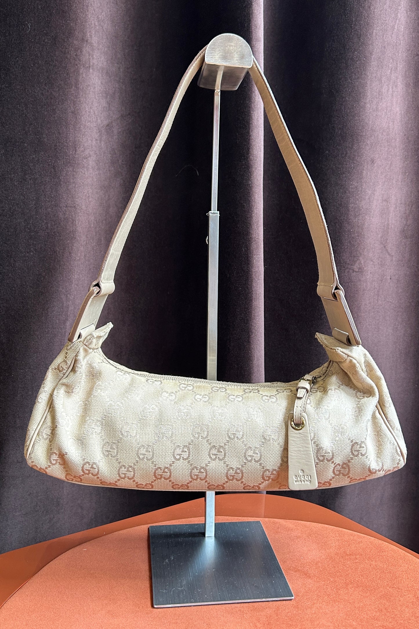 Vintage Monogram Baguette Gucci Bag