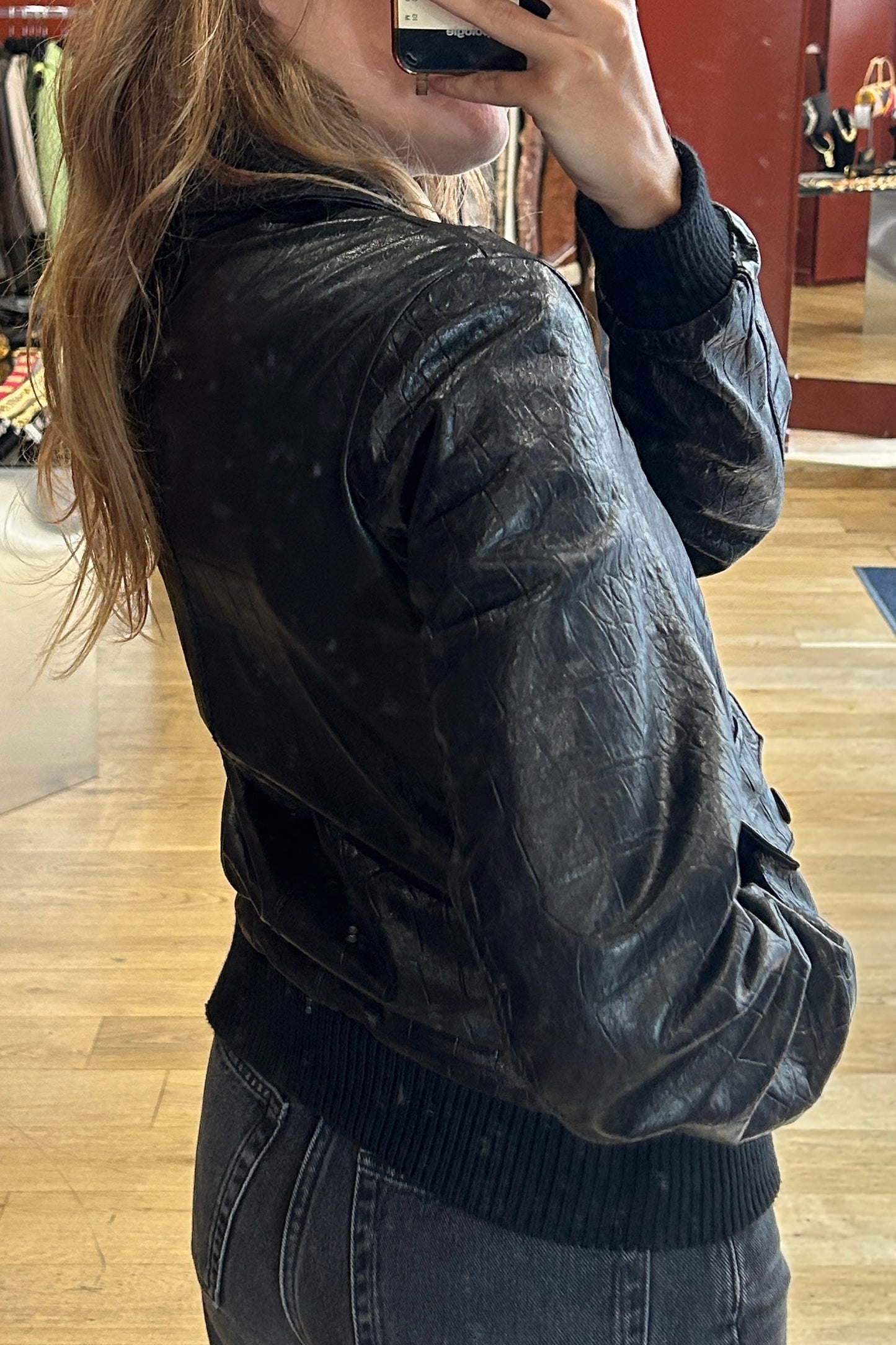 Jacket MCS Marlboro Crocodile-Effect Leather