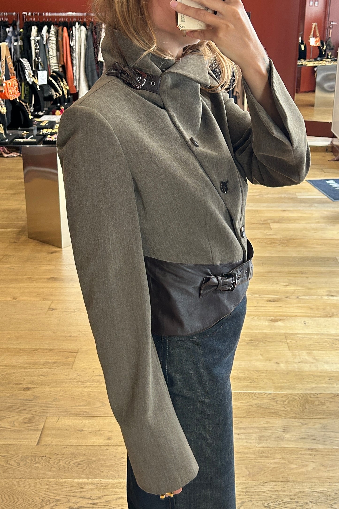 Structured Taupe Jacket Armani, 2000s