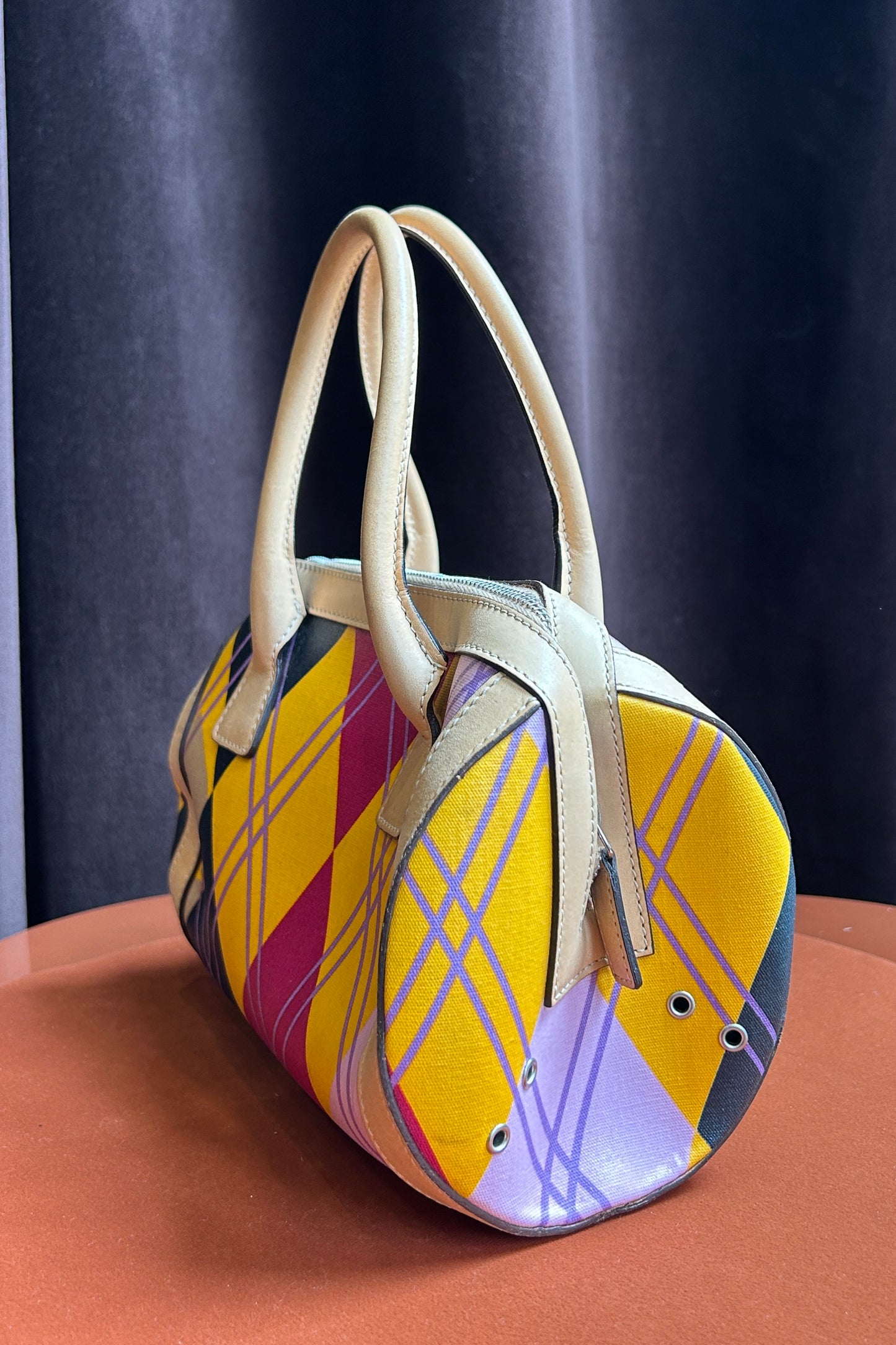 Christian Dior Bulling Arlequin Boston Bag by John Galliano