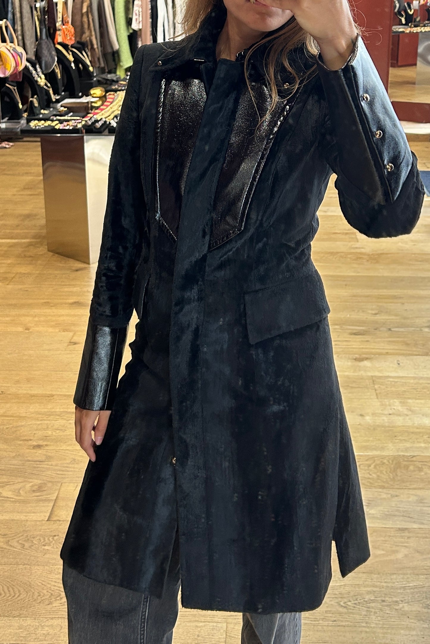 Black Long Coat Just Cavalli