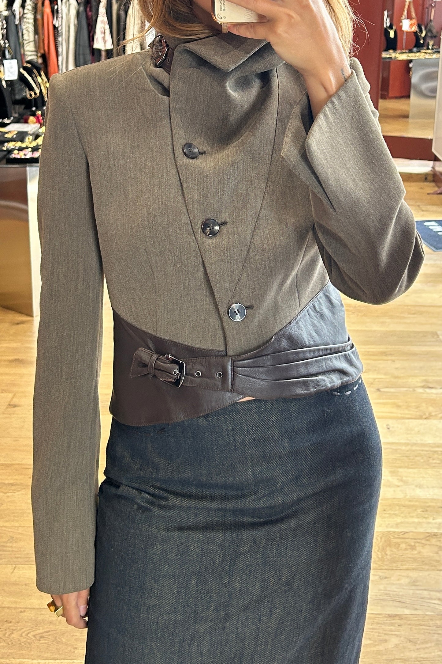 Structured Taupe Jacket Armani, 2000s