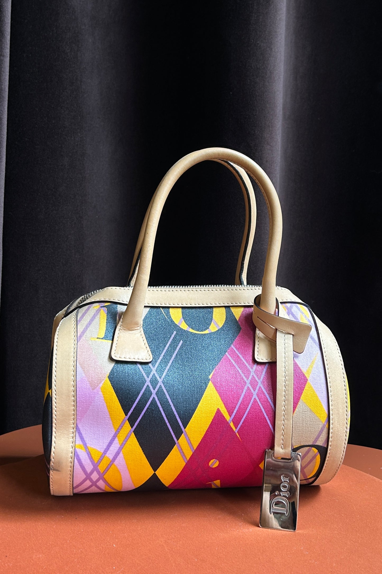 Christian Dior Bulling Arlequin Boston Bag by John Galliano