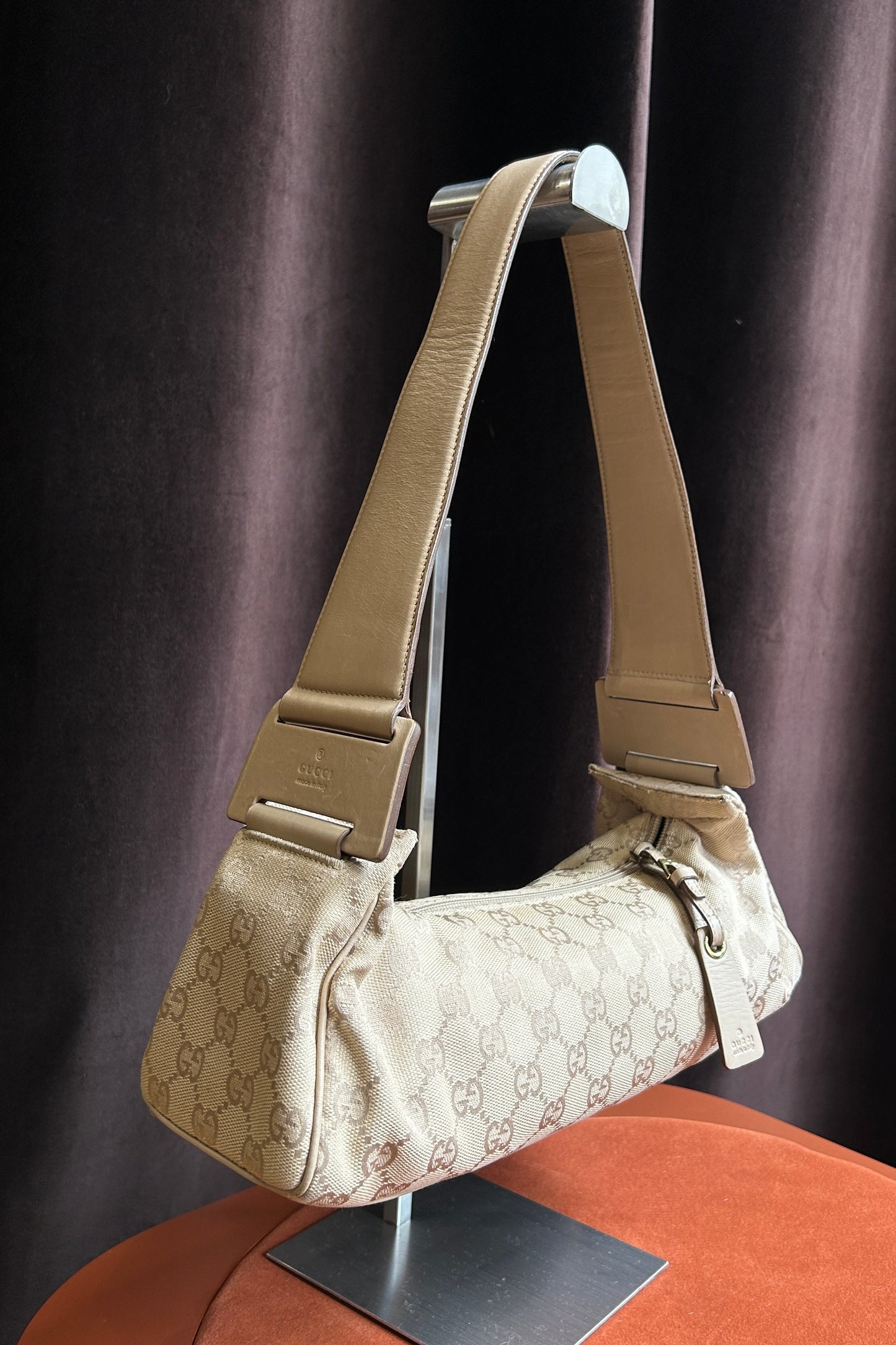 Vintage Monogram Baguette Gucci Bag