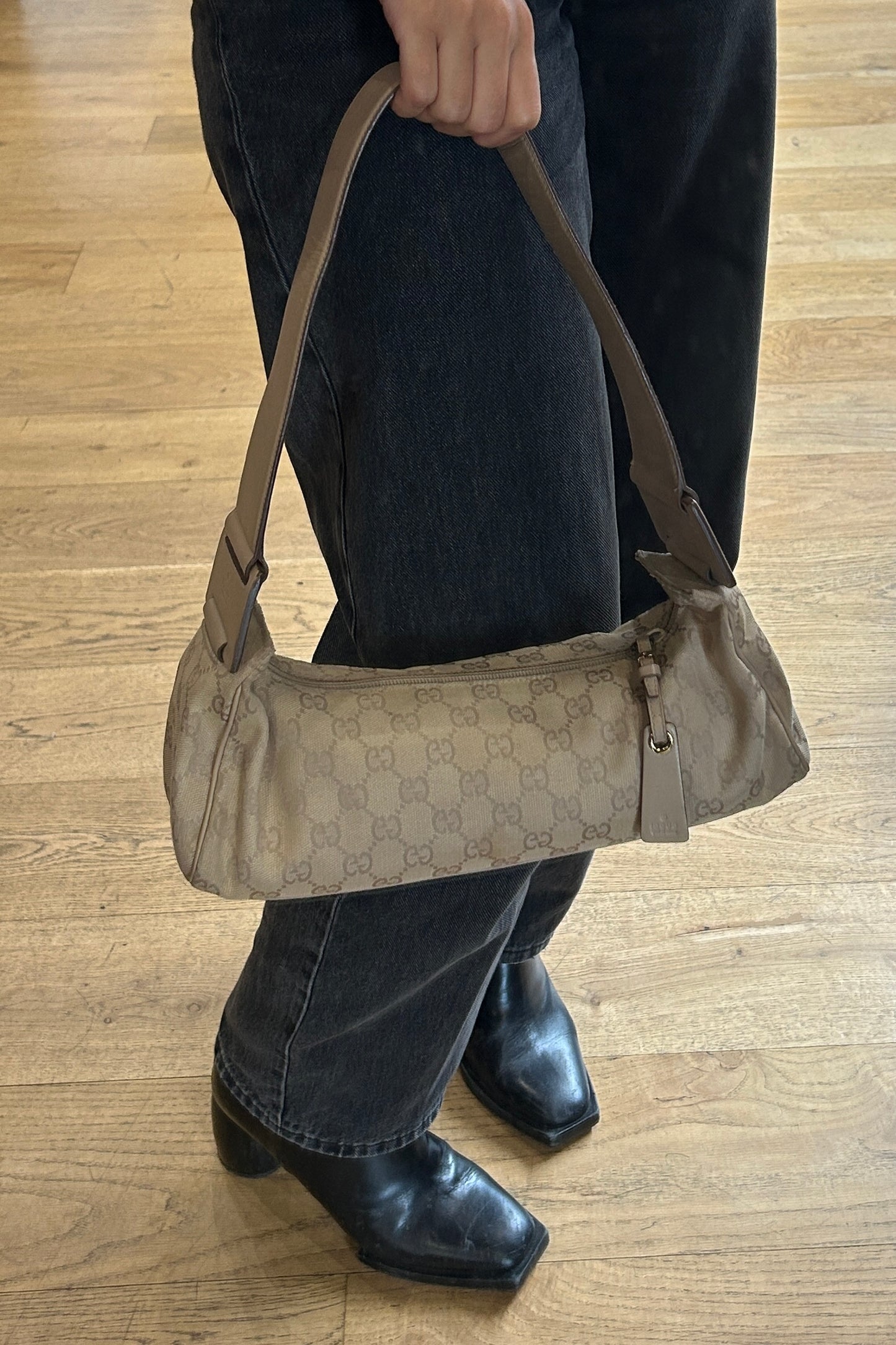 Vintage Monogram Baguette Gucci Bag