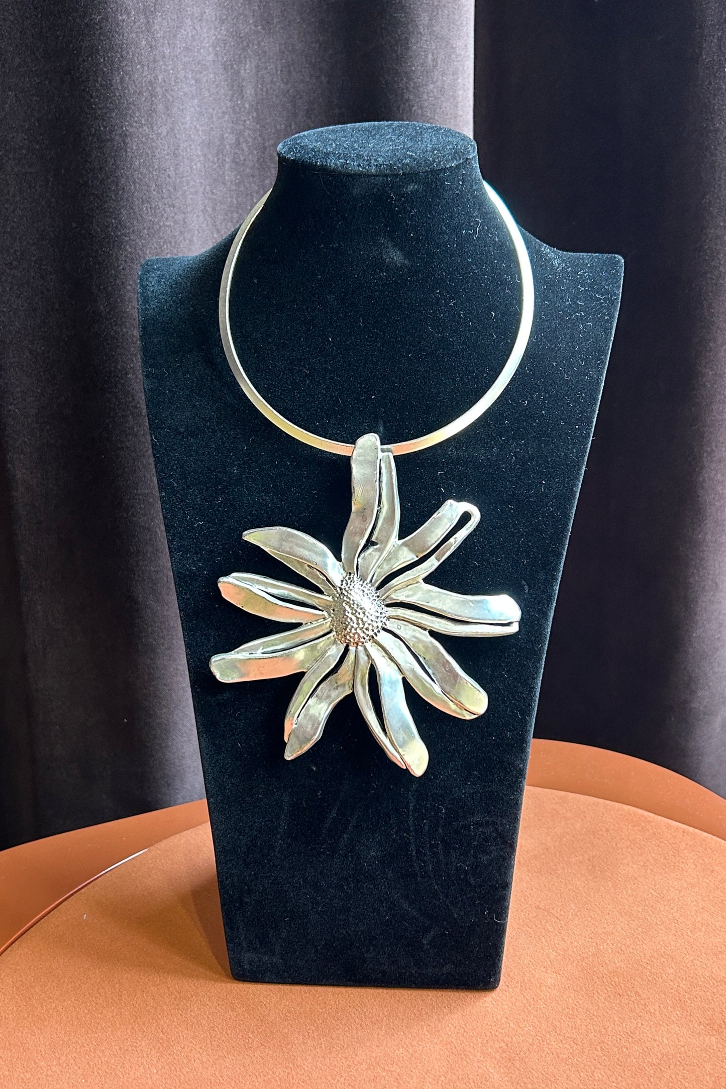 Dolce Vita Silver-Tone XXL Flower Pendant Necklace