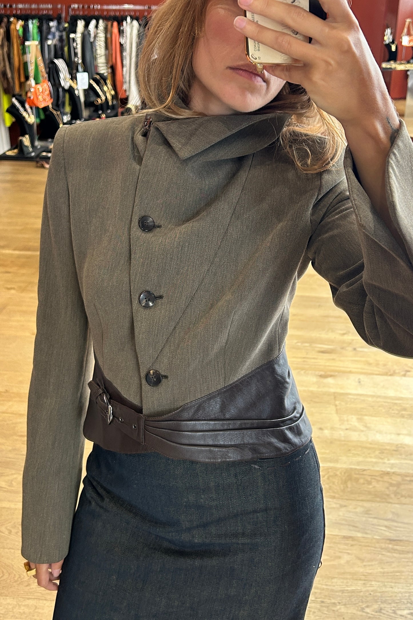 Structured Taupe Jacket Armani, 2000s