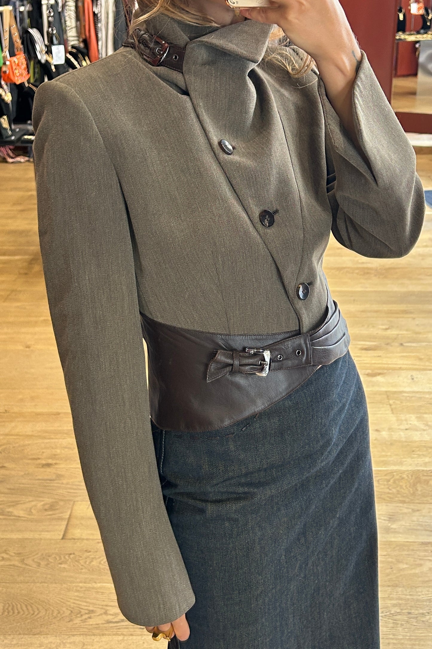 Structured Taupe Jacket Armani, 2000s