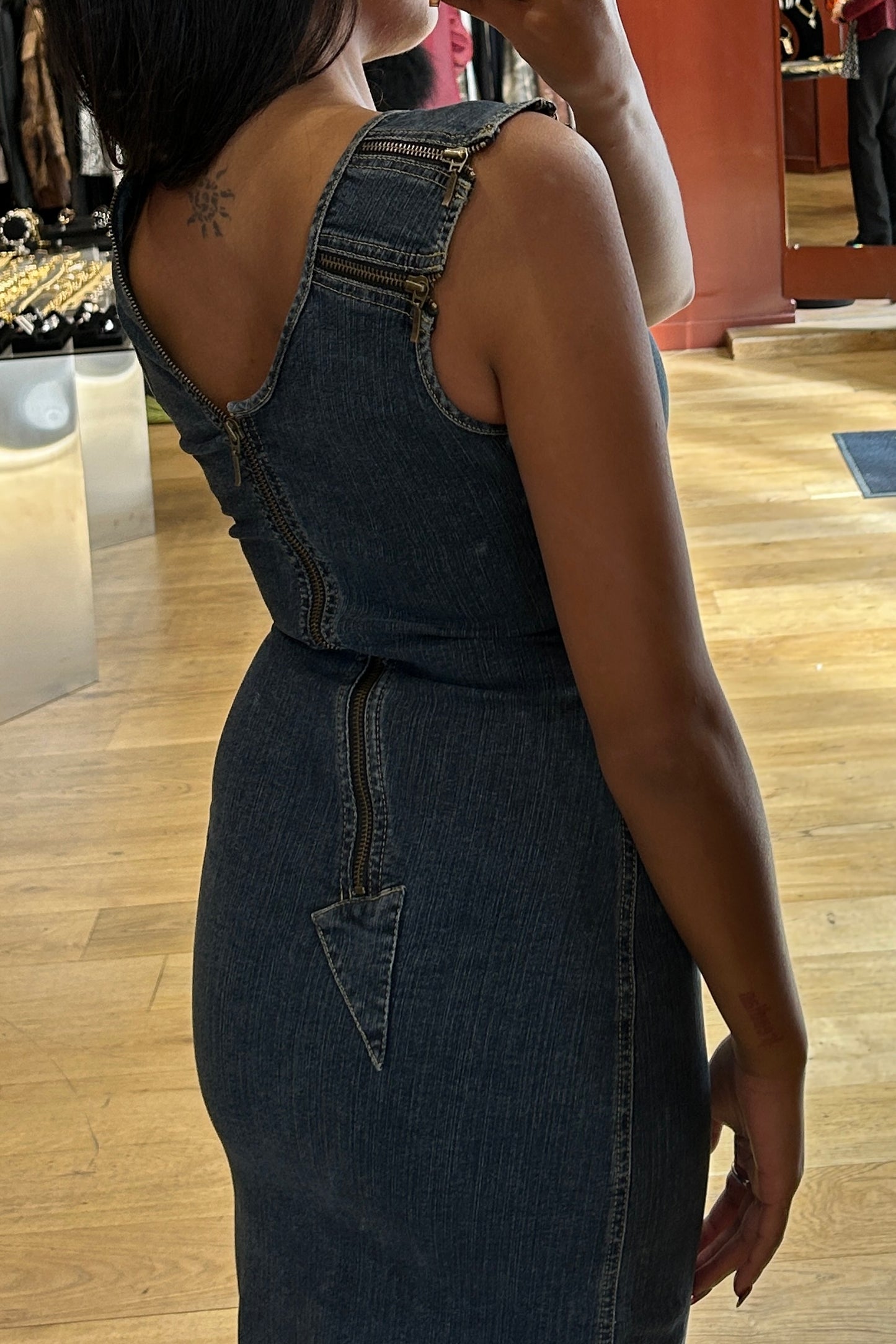 Denim Fitted Dress Plein Sud, 2000s