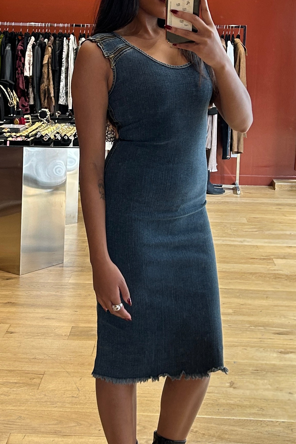 Denim Fitted Dress Plein Sud, 2000s