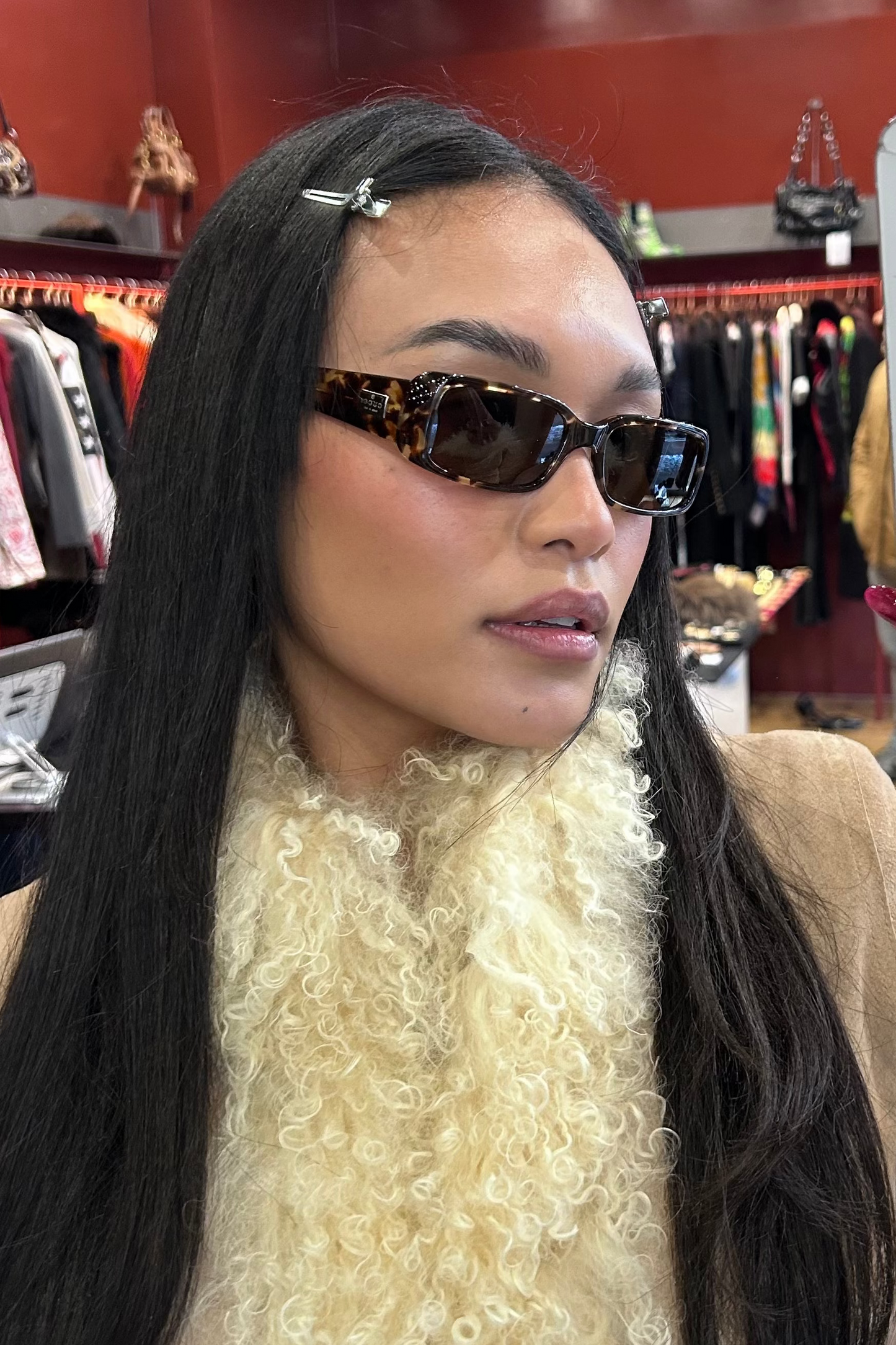 Vintage Gucci Rectangular Tortoiseshell Sunglasses