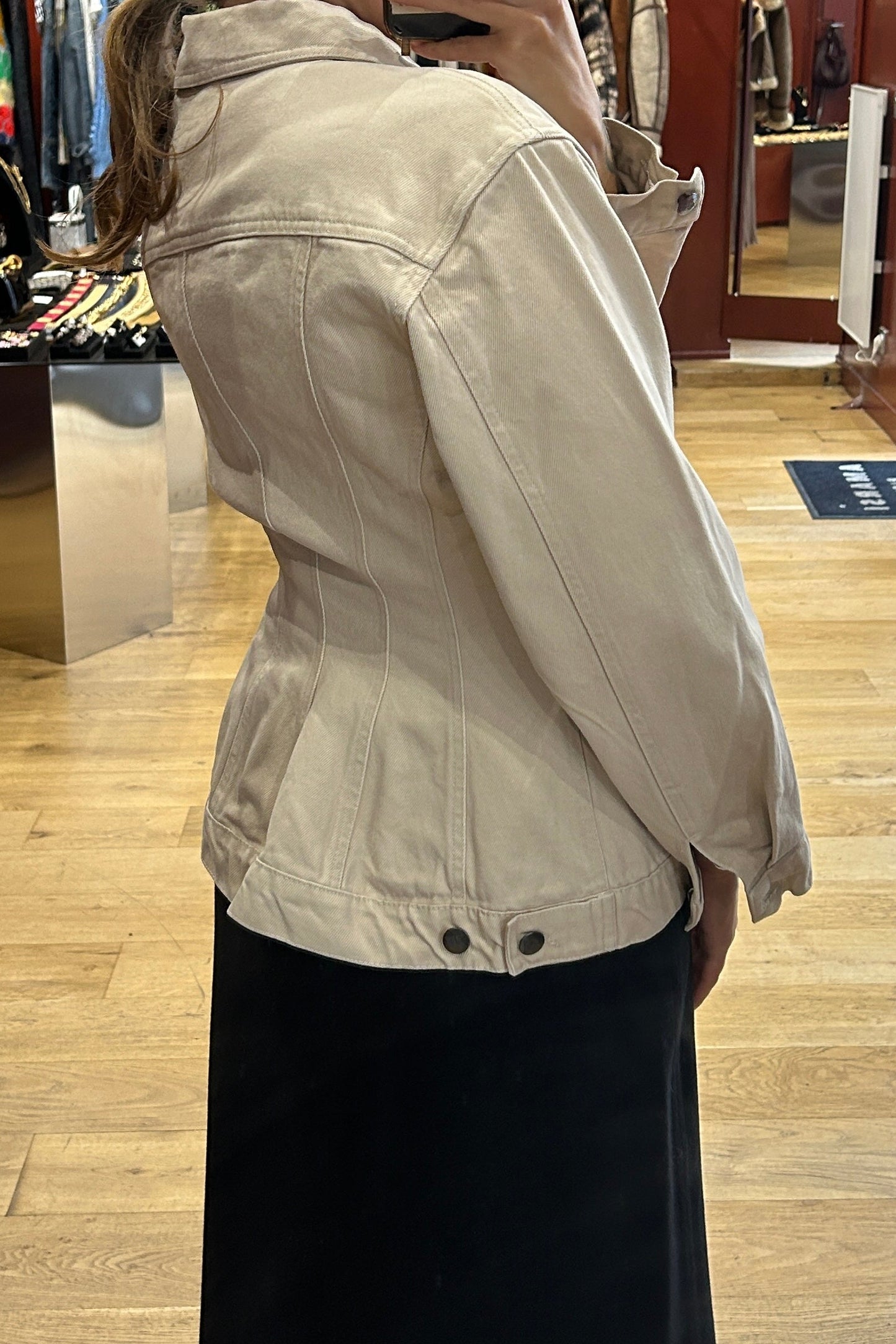 Vintage Jean Paul Gaultier Junior Beige Fitted Cotton Jacket