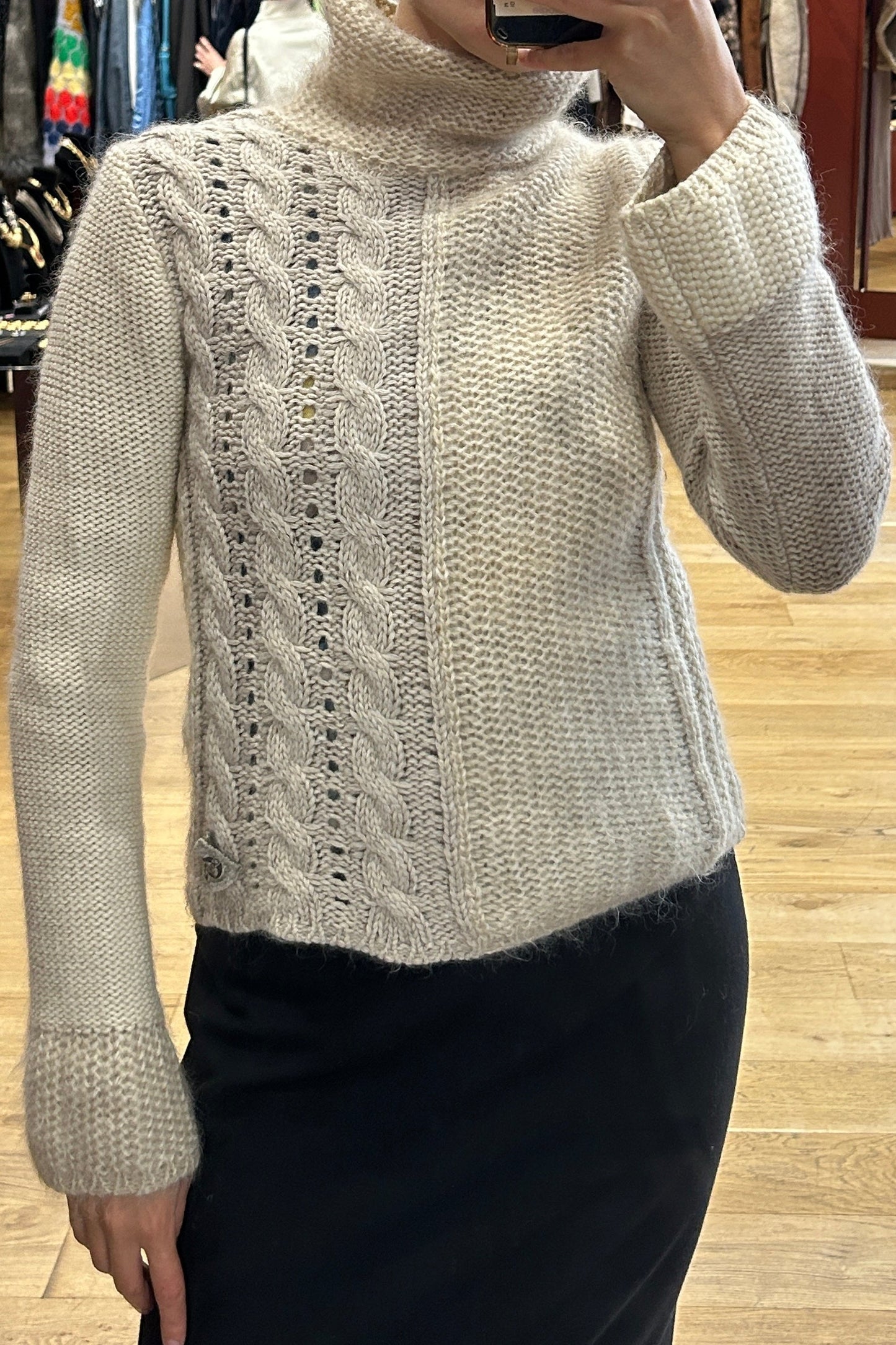 Vintage Cavalli Jeans Mohair Turtleneck Sweater