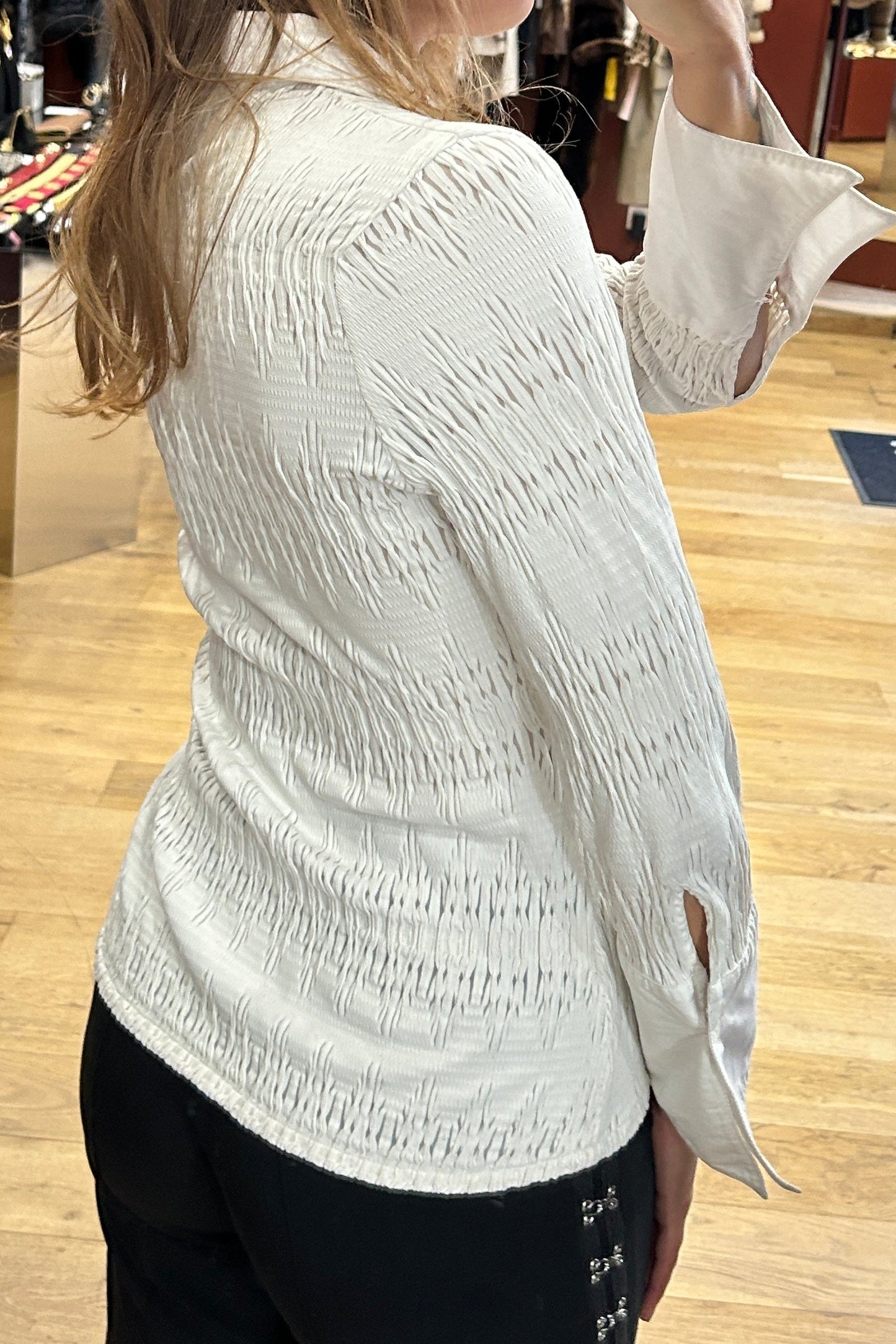 Vintage White stretch shirt