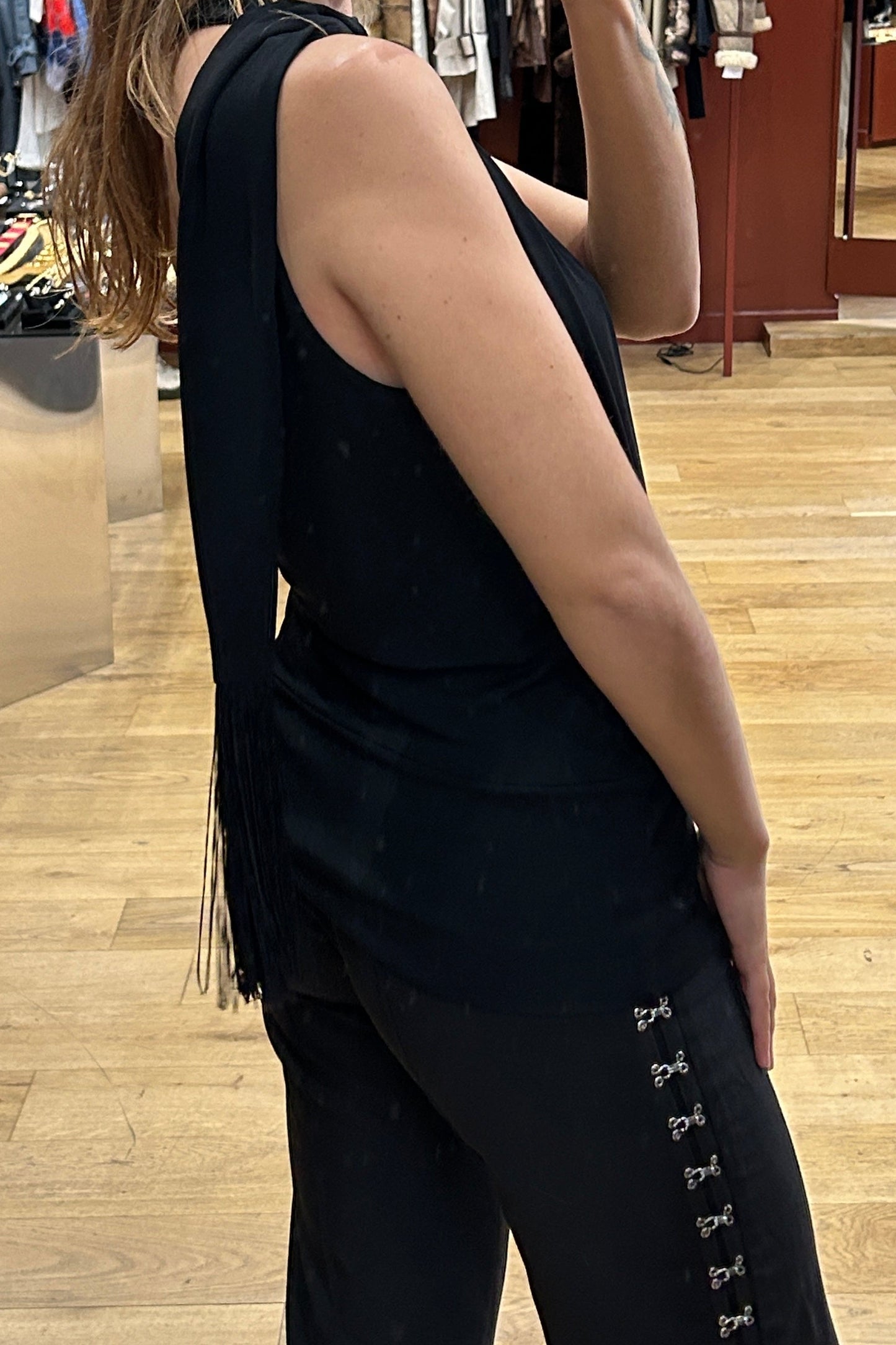 Moschino Black One-Shoulder Top