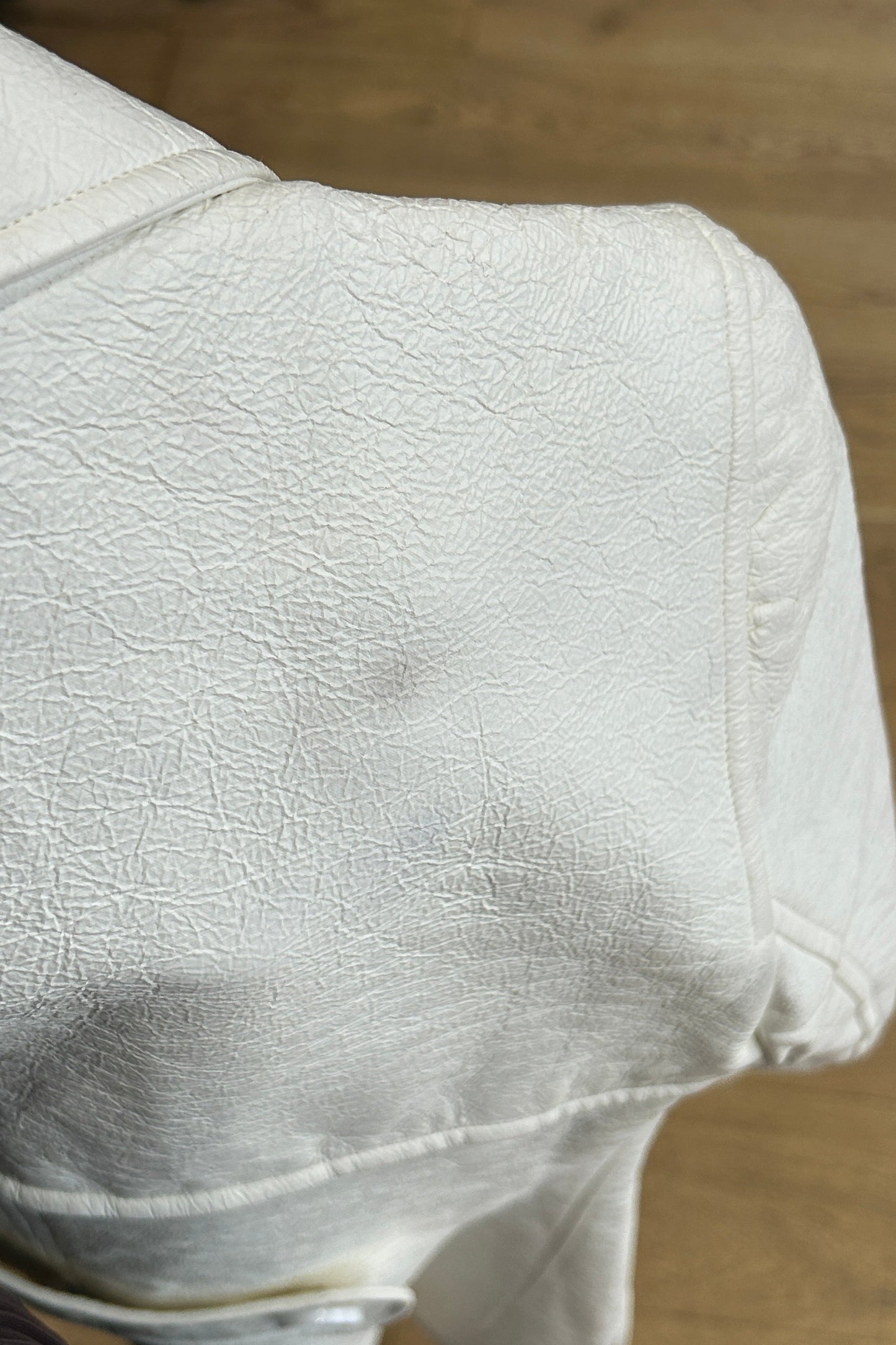 Vintage Courrèges White Vinyl Peacoat