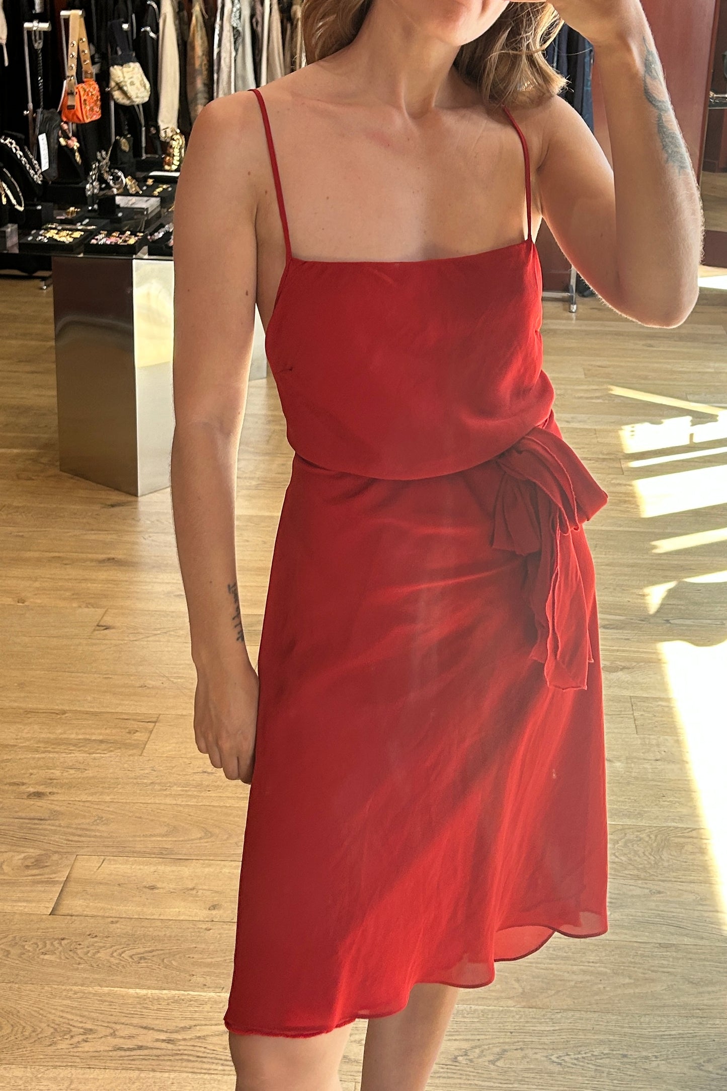 Occhi Neri Red Fluid Dress from 90's