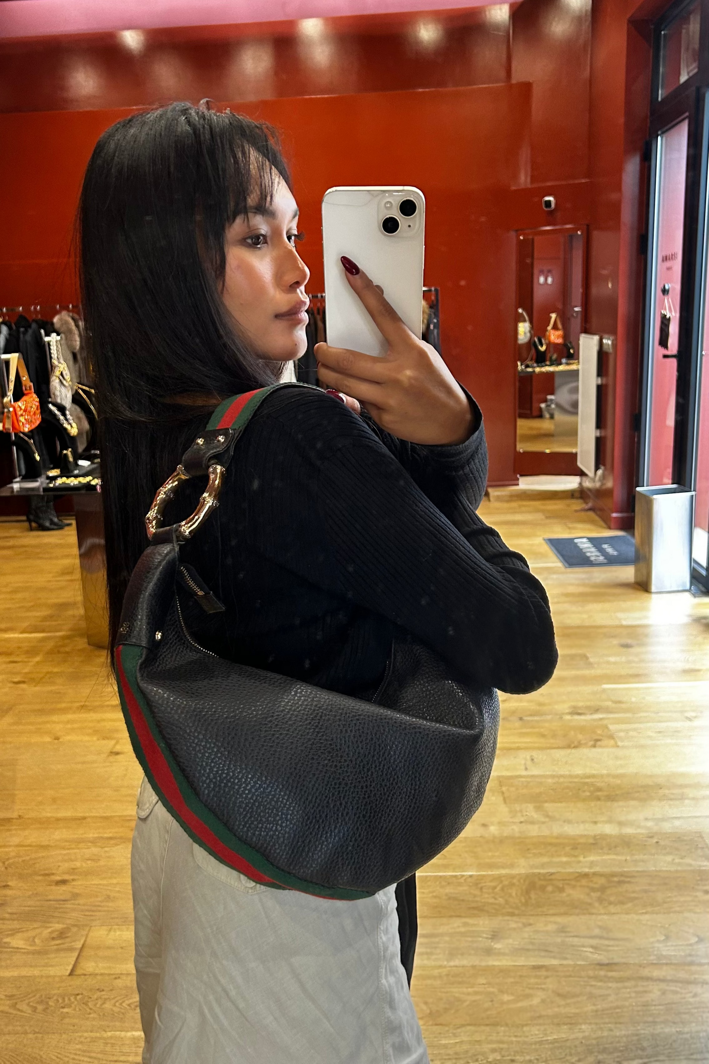 Vintage Gucci Hobo Bamboo ring Bag