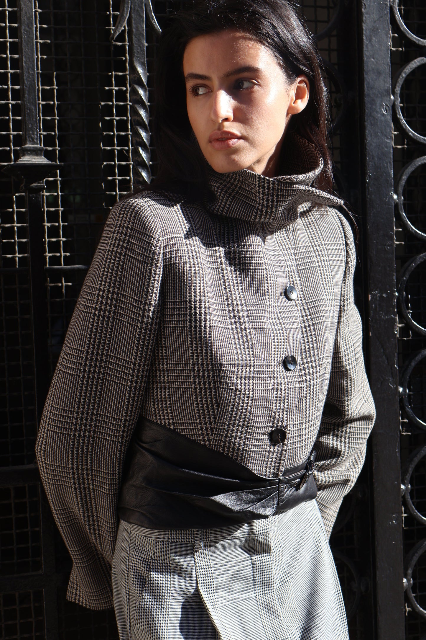 Vintage Armani Wool Leather Jacket – Prince of Wales