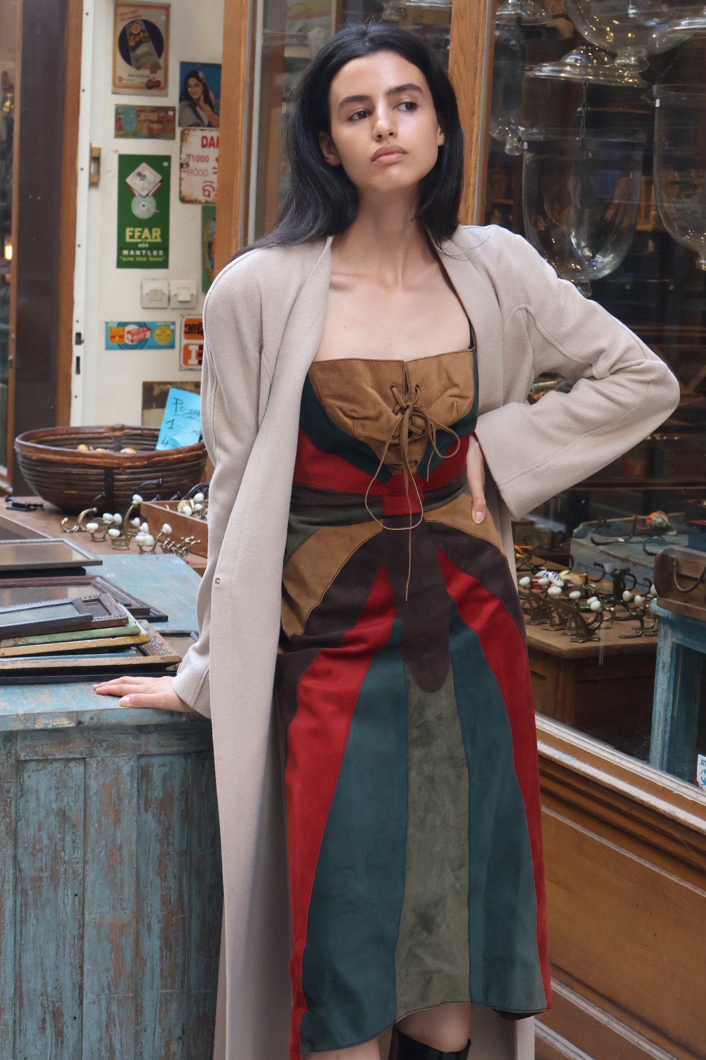 Dolce & Gabbana Suede Butterfly Dress