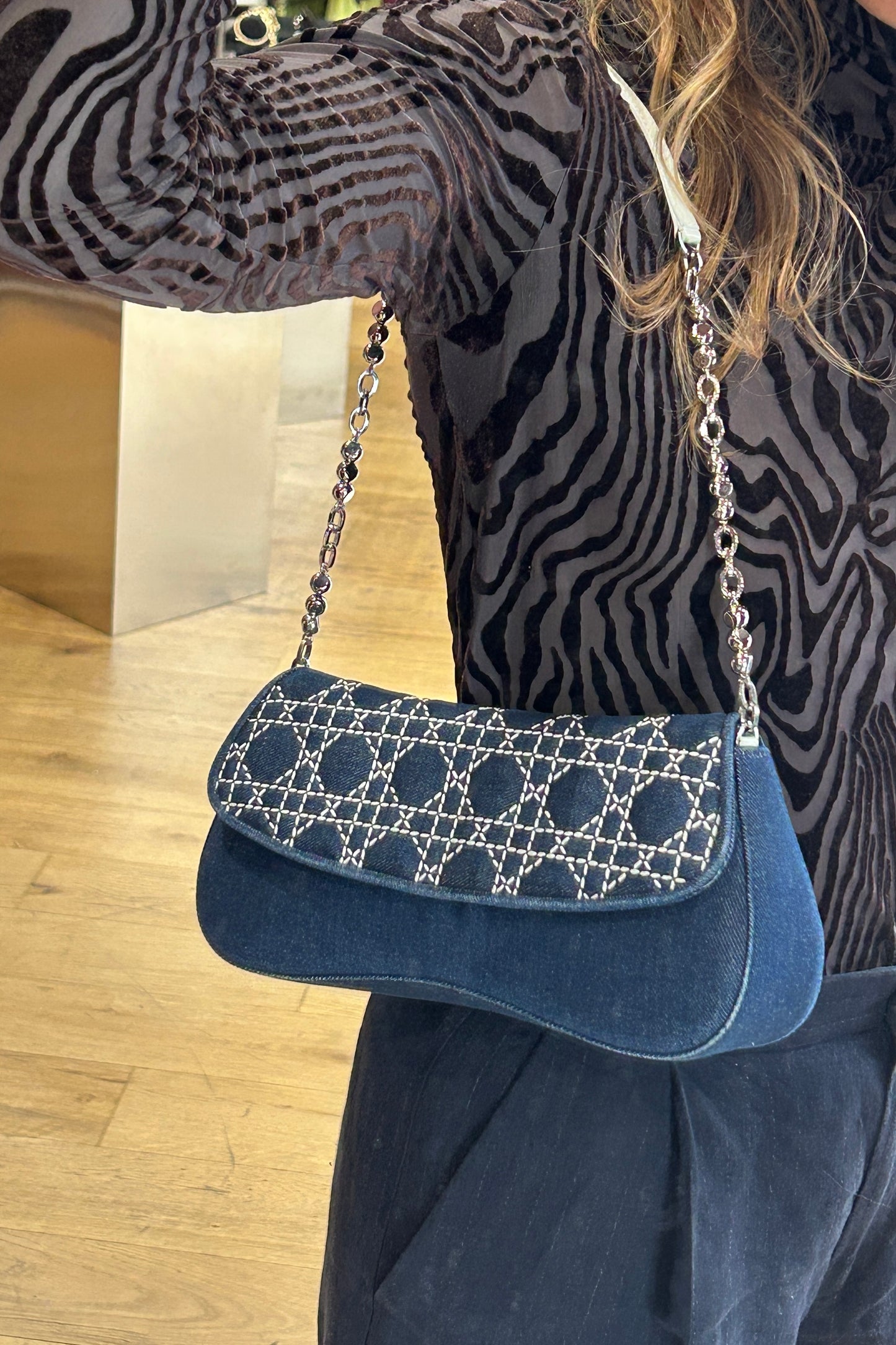 Christian Dior by John Galliano Blue Denim Shoulder Bag – 2000s Vintage Collector’s Piece