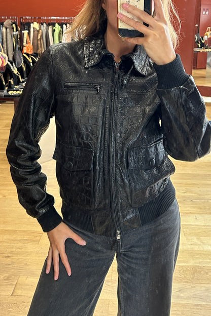 Jacket MCS Marlboro Crocodile-Effect Leather