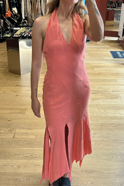 Vintage Renato Nucci Early 2000s Pink Linen Dress