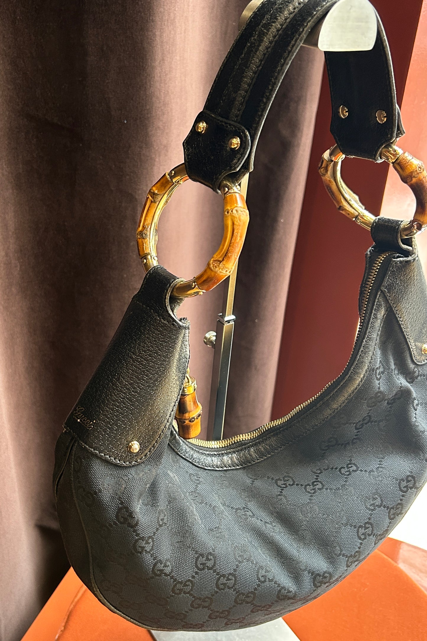 Gucci Bamboo Ring Hobo Bag
