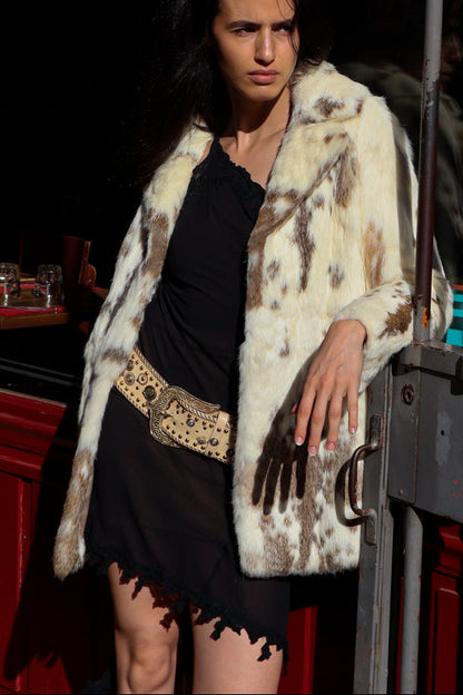Vintage Rabbit Fur Coat