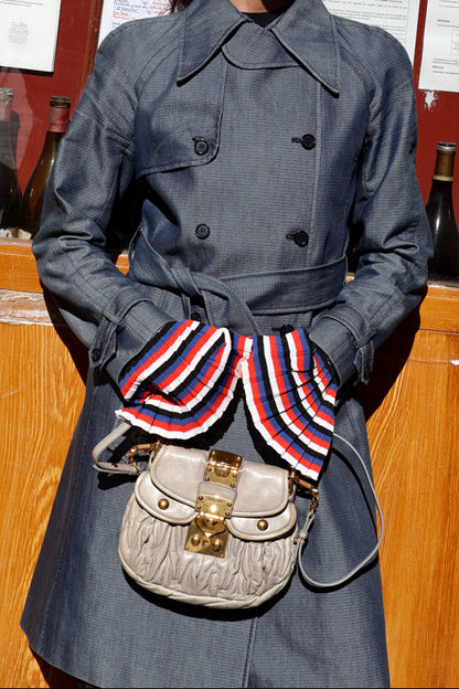 Vintage Blue Cotton Trench Coat Dolce & Gabbana