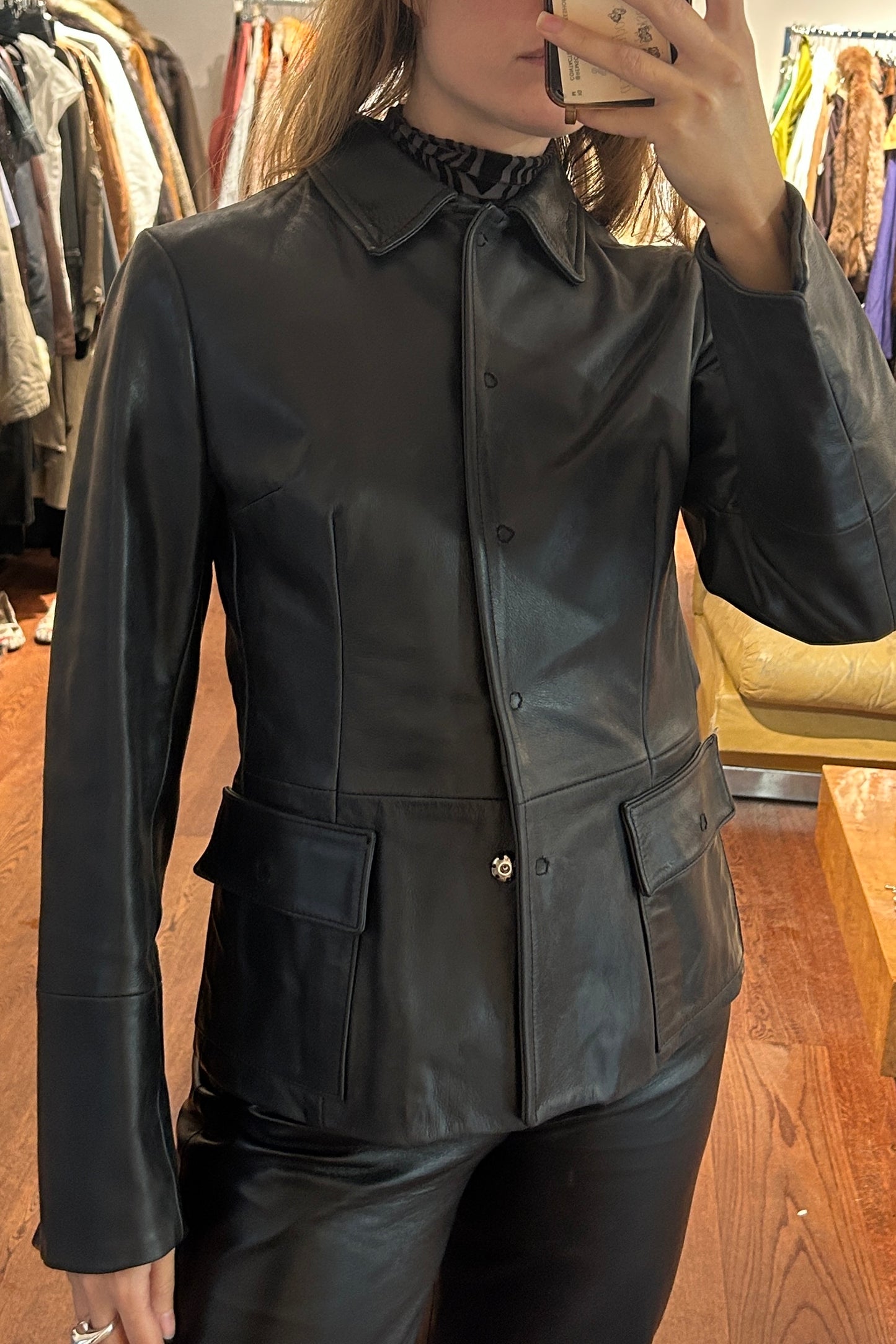 Vintage Black Leather Jacket