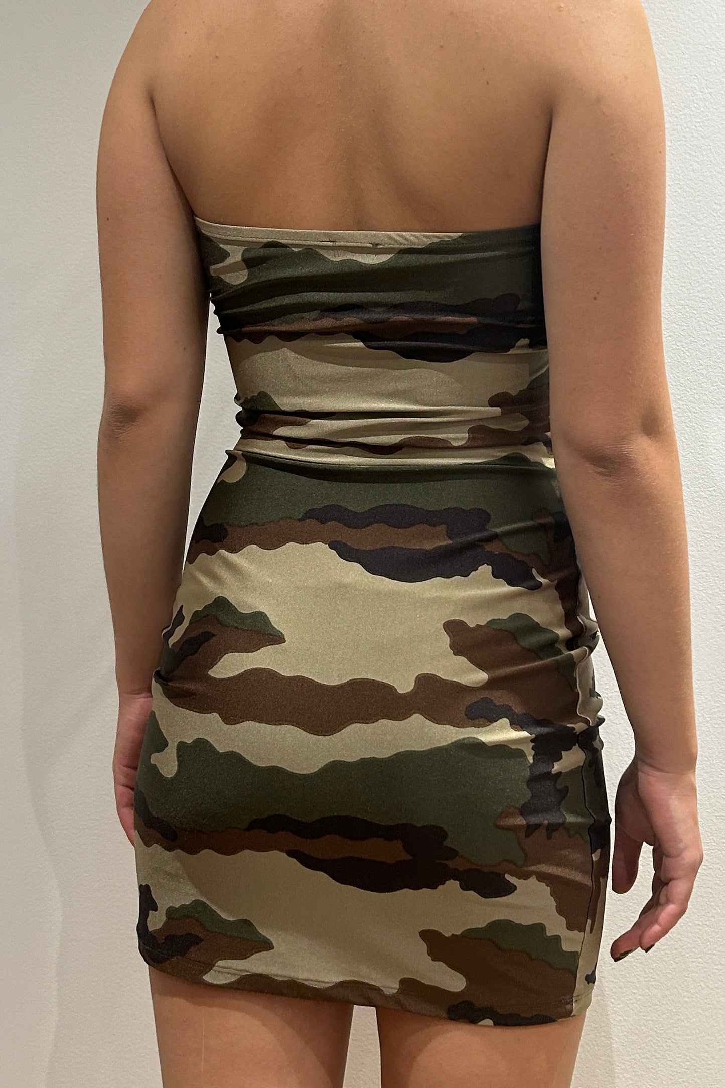 South Full Camouflage Bustier Dress