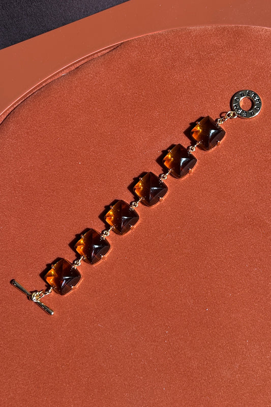 Vintage Monet Amber-Tone Bracelet