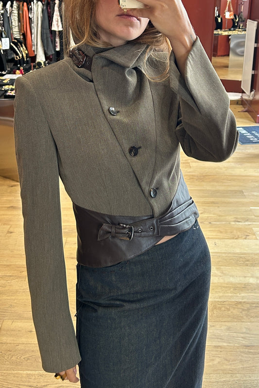 Structured Taupe Jacket Armani, 2000s
