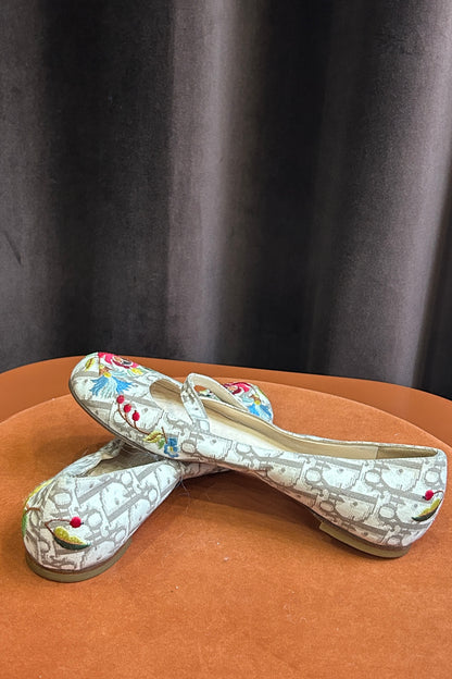 Dior Galliano 2005 “Baby” Shoes – Iconic Floral & Logo Print