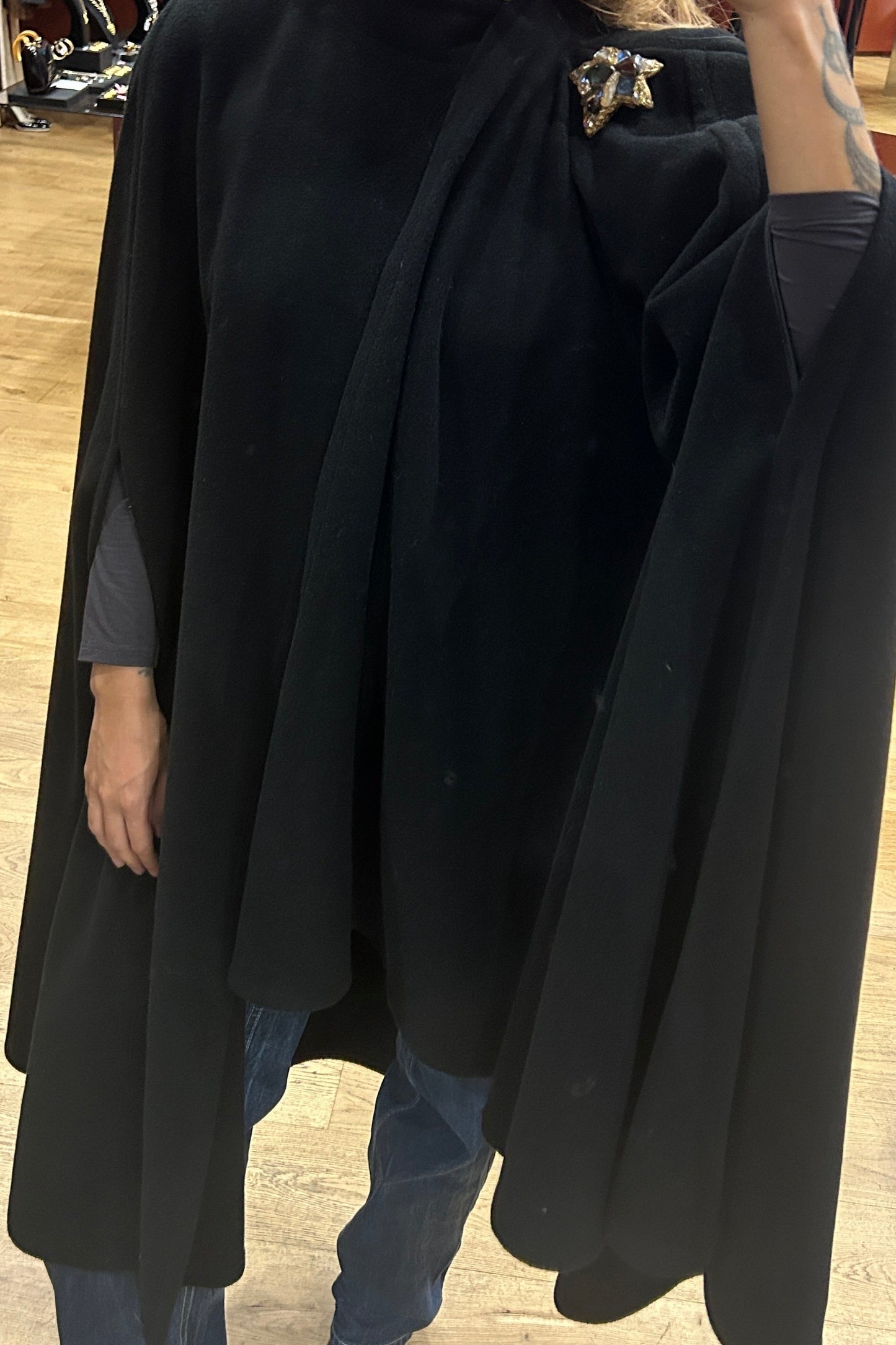 Vintage Marianne Gray 80s Black Cape