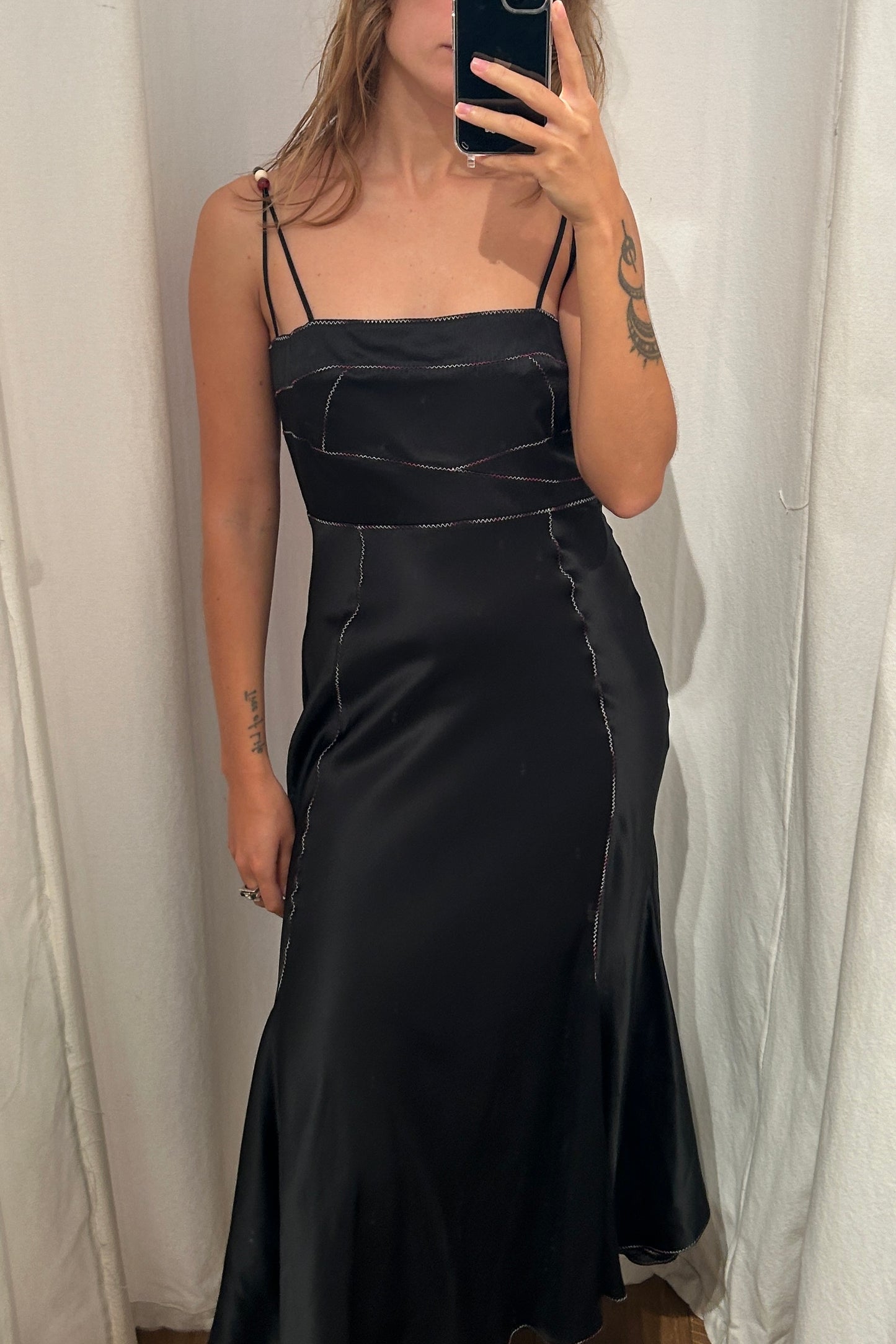 Vintage Black Silk Beaded Slip Dress – Roberto Cavalli