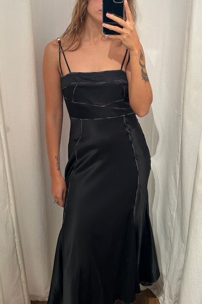 Vintage Black Silk Beaded Slip Dress – Roberto Cavalli