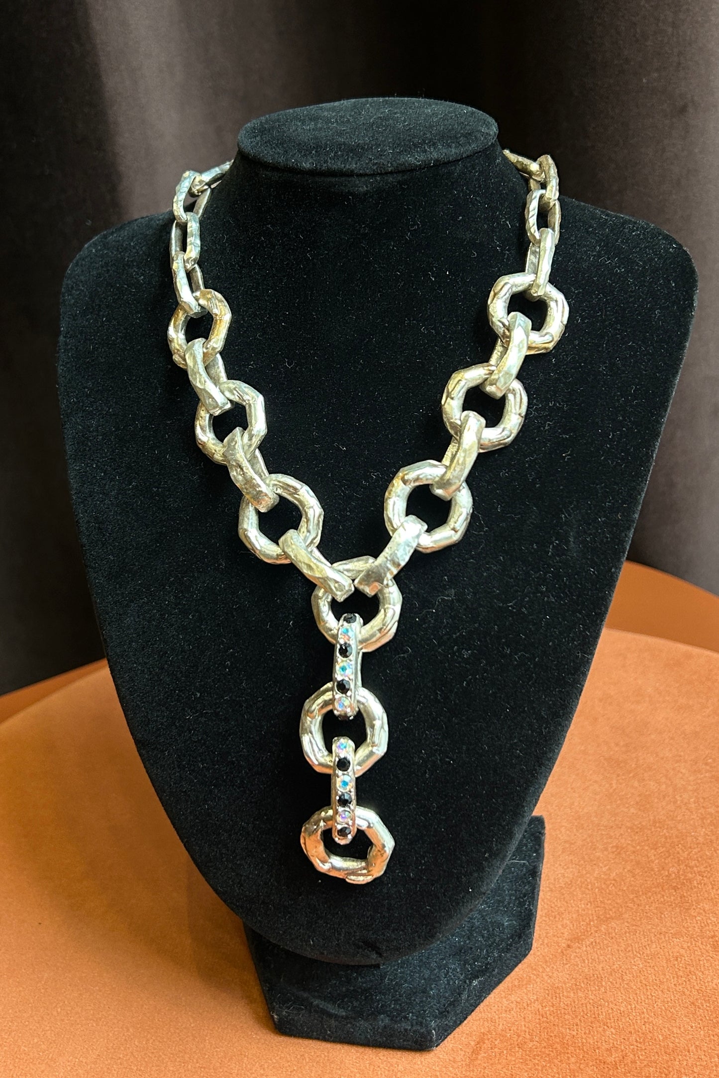 Dolce vita Silver-Tone Rhinestone Necklace