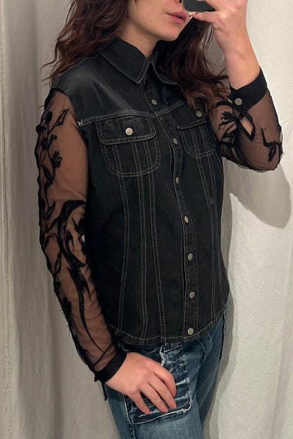 Legatte denim and lace jacket