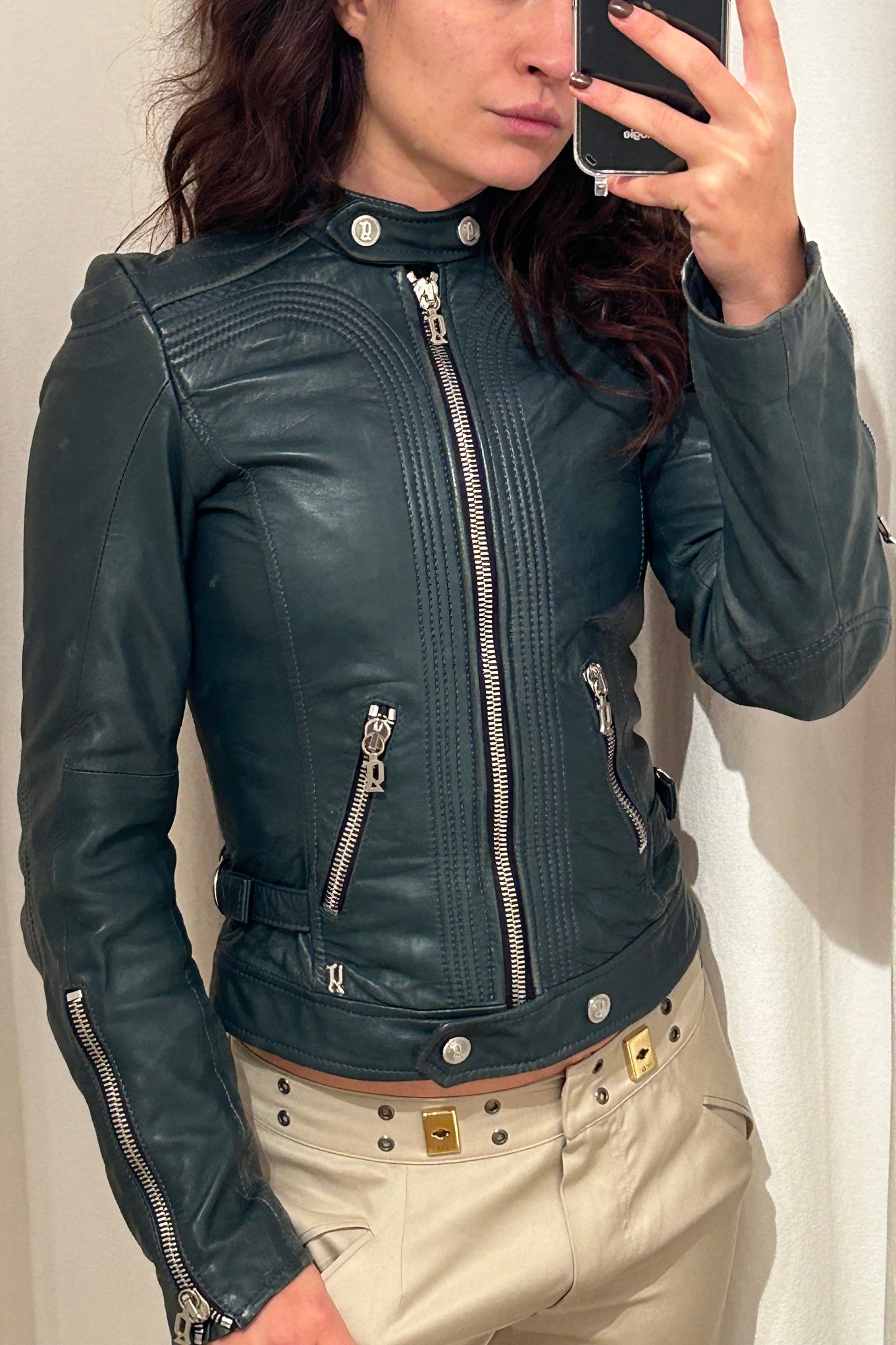 Galliano leather jacket