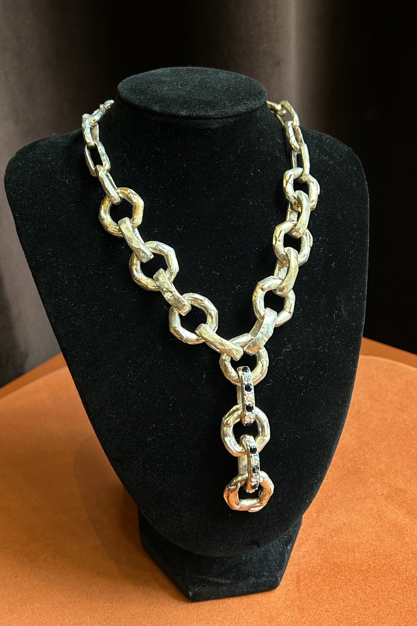 Dolce vita Silver-Tone Rhinestone Necklace