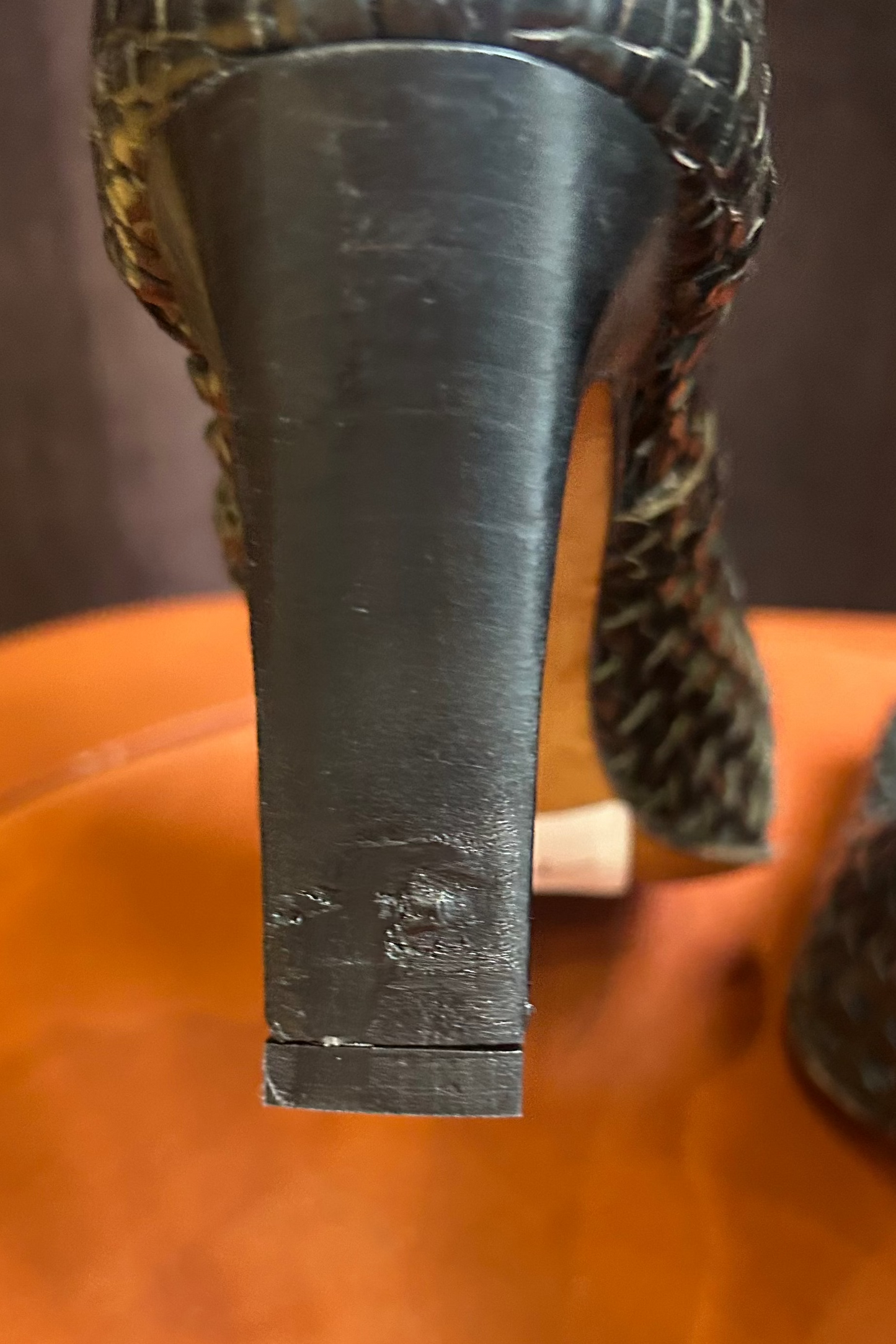 Vintage Black Raffia Ankle Boots