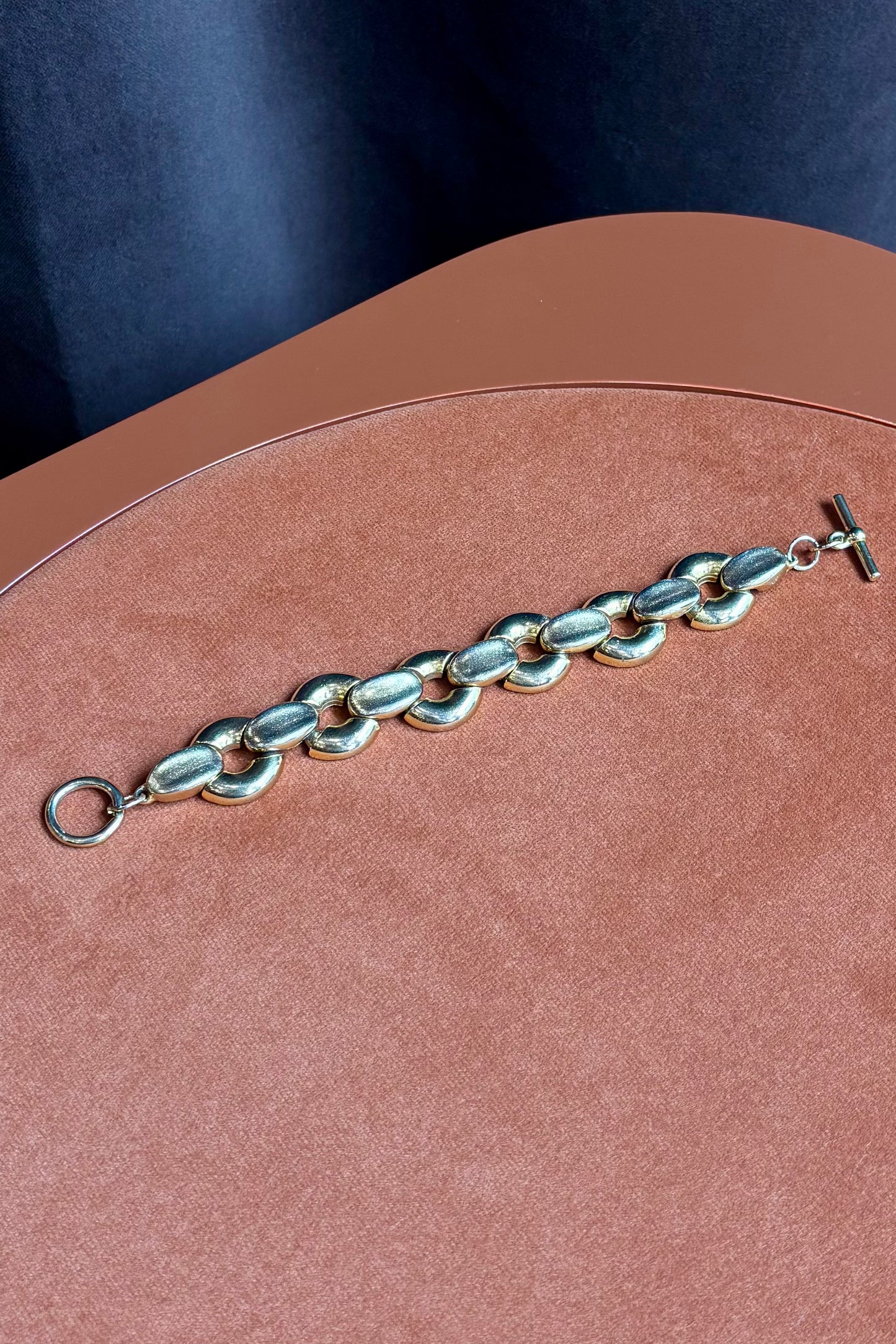 Bold Gold-Tone Chunky Chain Bracelet