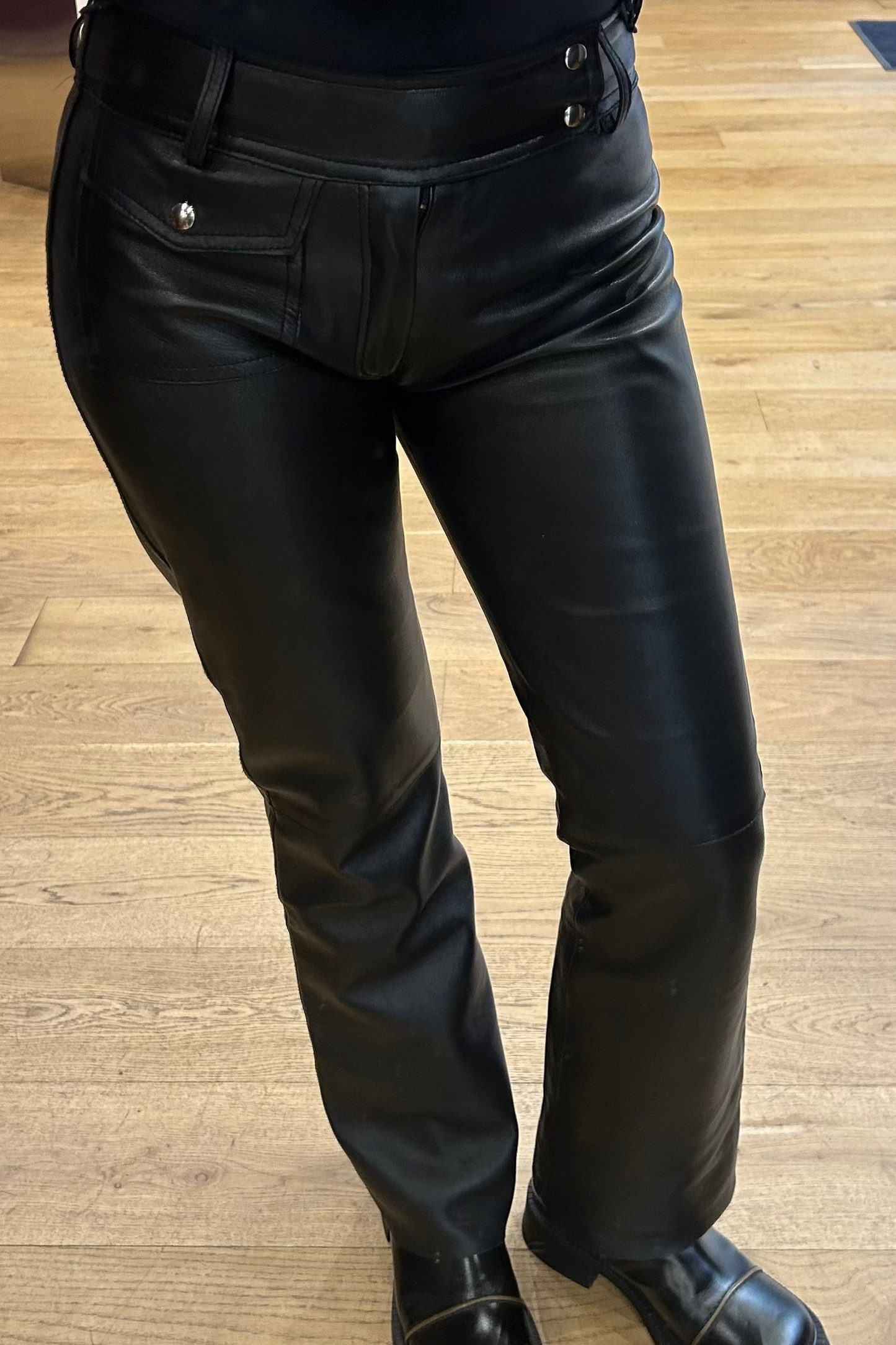 Giorgio Black Leather Pants