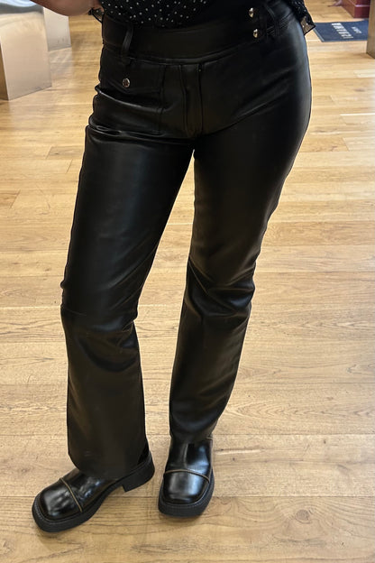 Giorgio Black Leather Pants