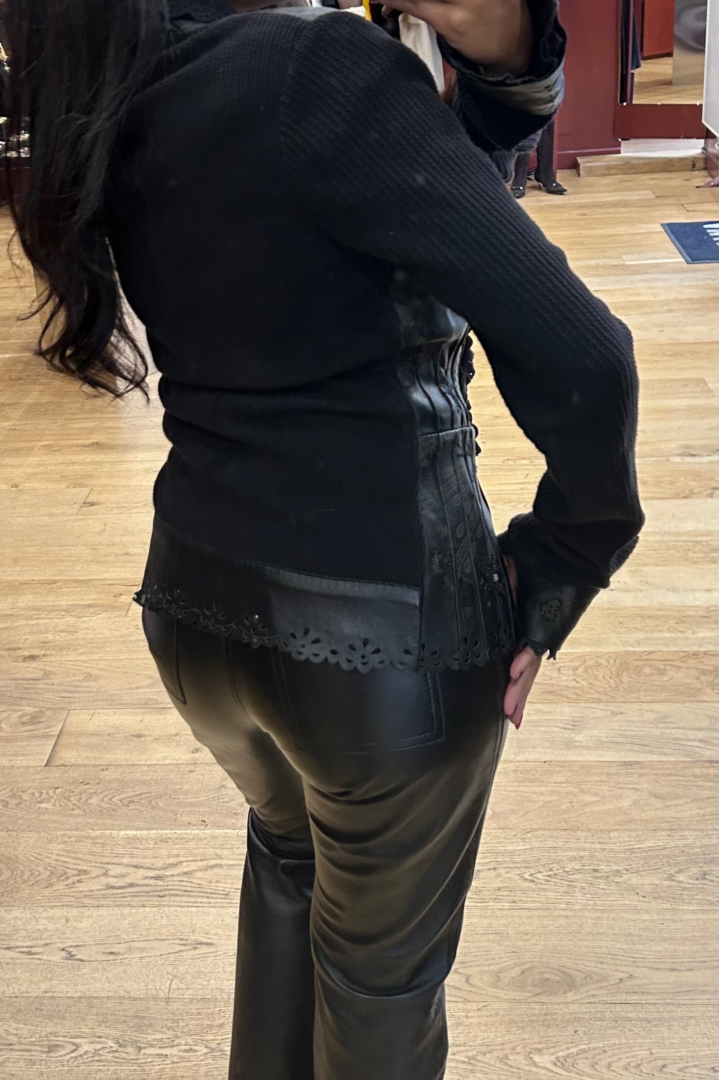 Vintage Roberto Cavalli Leather and Wool Jacket