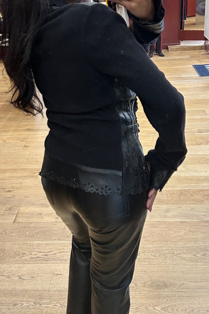 Vintage Roberto Cavalli Leather and Wool Jacket