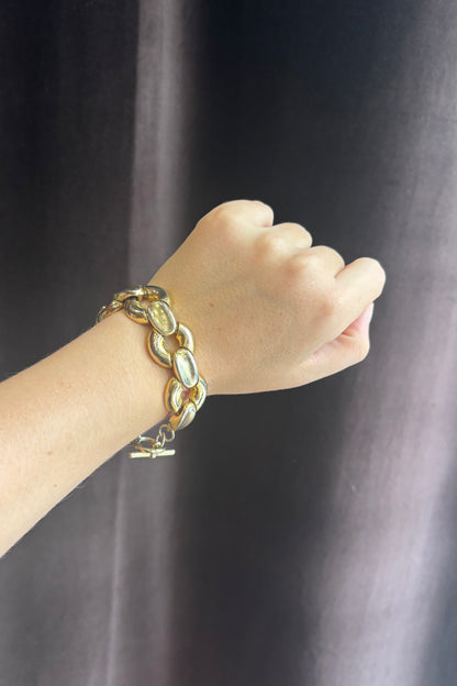 Bold Gold-Tone Chunky Chain Bracelet